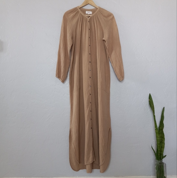 Xirena Irys Maxi Dress Chelsea Cotton Gauze Tan S - Picture 7 of 16